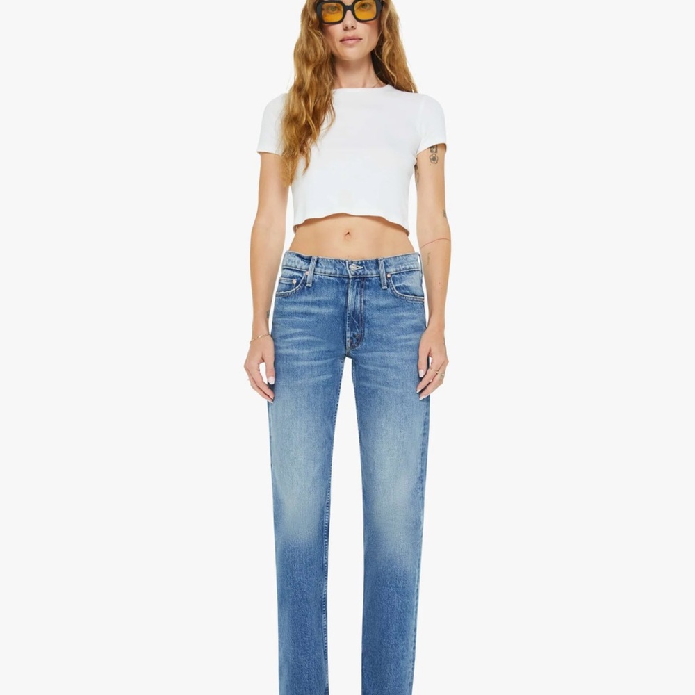 MOTHER Blue Flared High-Rise Jeans - Picture 2 of 6